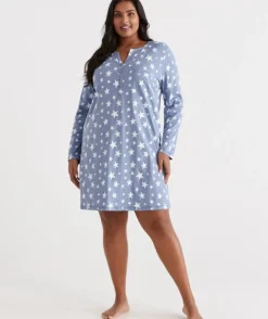 Australian Cotton Star Long Sleeve Night<Sussan Online