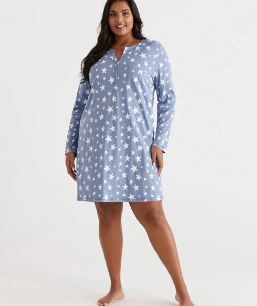 Australian Cotton Star Long Sleeve Night<Sussan Online