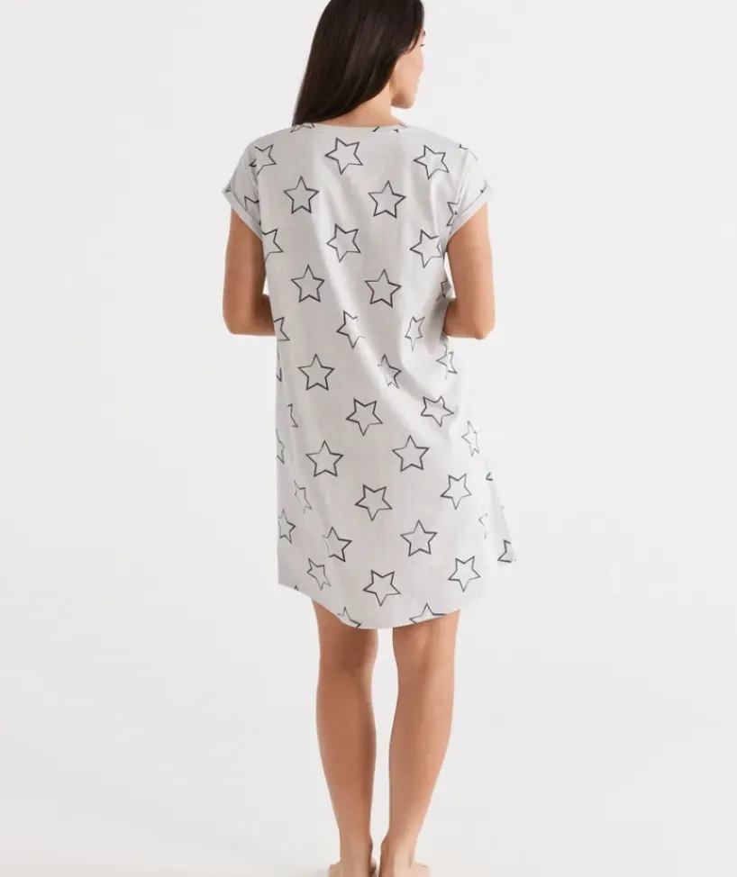 Australian Cotton Star V-Neck Nightie<Sussan Best