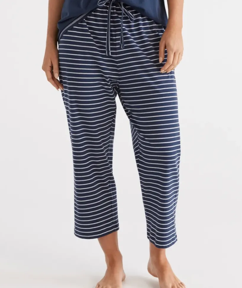 Australian Cotton Stripe ¾ Pyjama Pant<Sussan