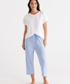 Australian Cotton Stripe ¾ Pyjama Pant<Sussan
