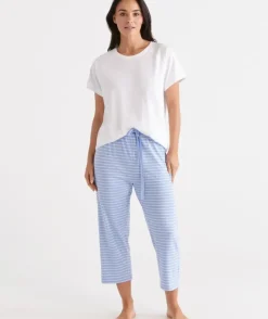 Australian Cotton Stripe ¾ Pyjama Pant<Sussan