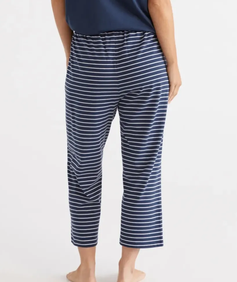 Australian Cotton Stripe ¾ Pyjama Pant<Sussan Best