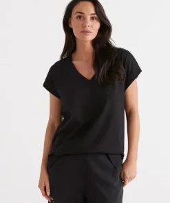 Australian Cotton V-Neck Tee<Sussan Discount