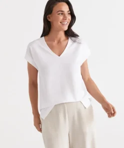 Australian Cotton V-Neck Tee<Sussan Clearance