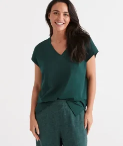 Australian Cotton V-Neck Tee<Sussan Clearance