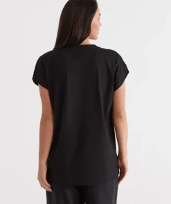 Australian Cotton V-Neck Tee<Sussan Best