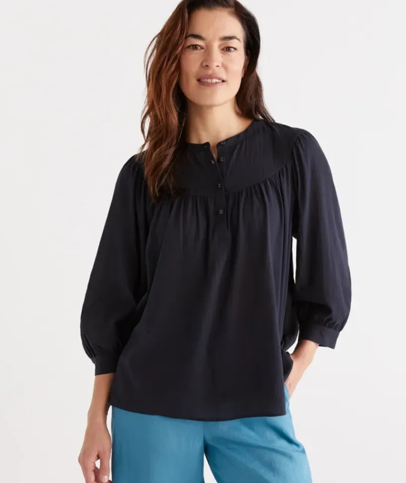Australian Cotton Yoke Blouse<Sussan Best