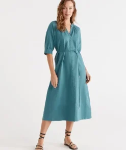 Belted Midi Dress<Sussan
