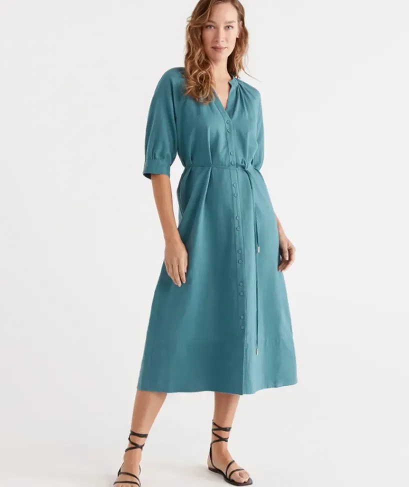 Belted Midi Dress<Sussan