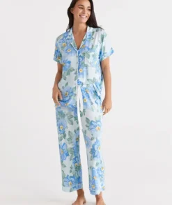 Blue Dahlia Knit Button Through Pyjama Set<Sussan Best