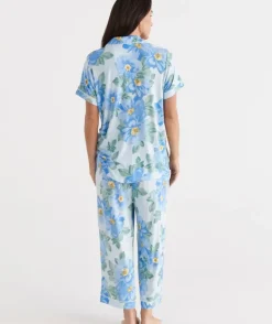 Blue Dahlia Knit Button Through Pyjama Set<Sussan Best