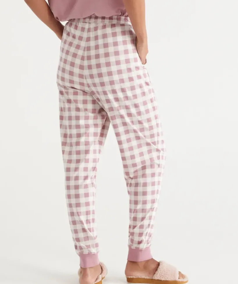 Check Print Australian Cotton Knit Pyjama Pant<Sussan Best