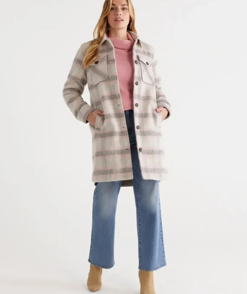 Check Shacket<Sussan