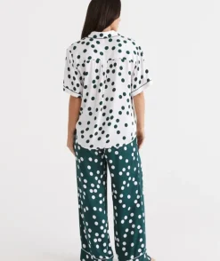 Contrast Spot Pyjama Set<Sussan