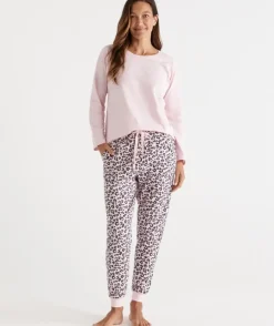 Cotton Animal Print Flannelette Pant<Sussan