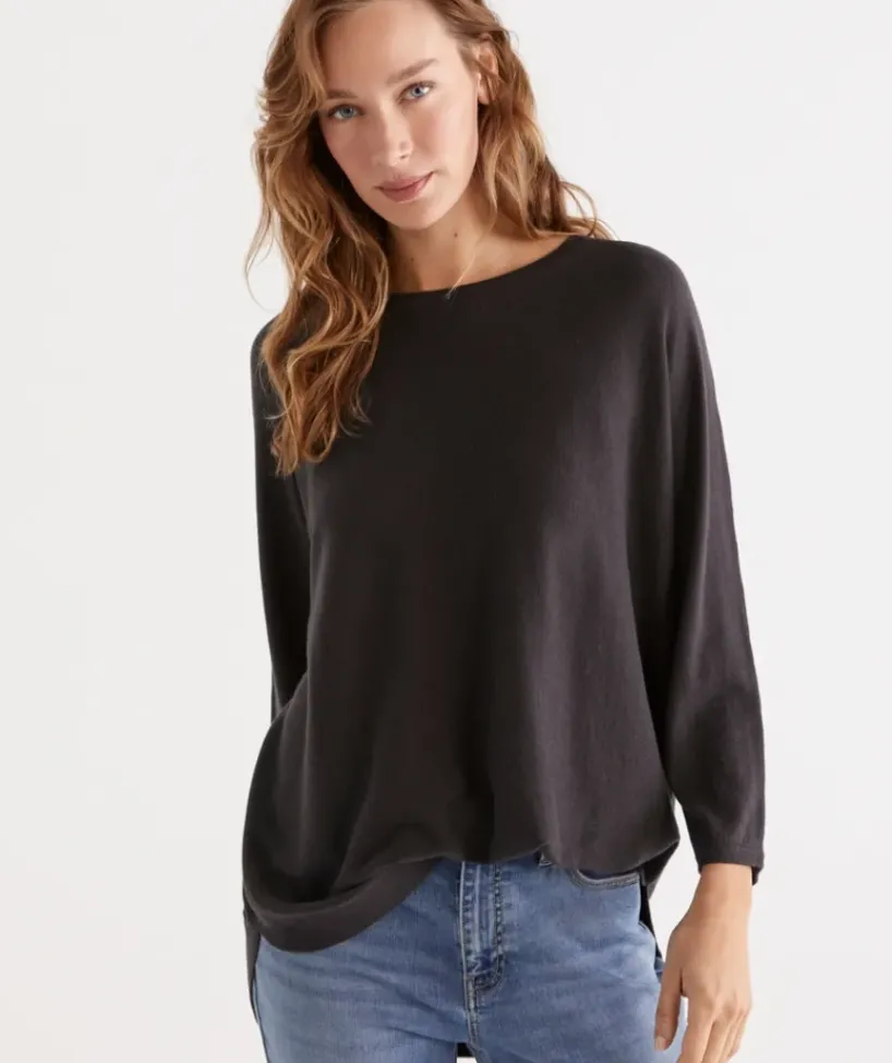 Cotton Curved Hem Pull Over<Sussan Hot