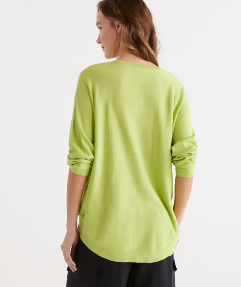 Cotton Curved Hem Pull Over<Sussan Clearance