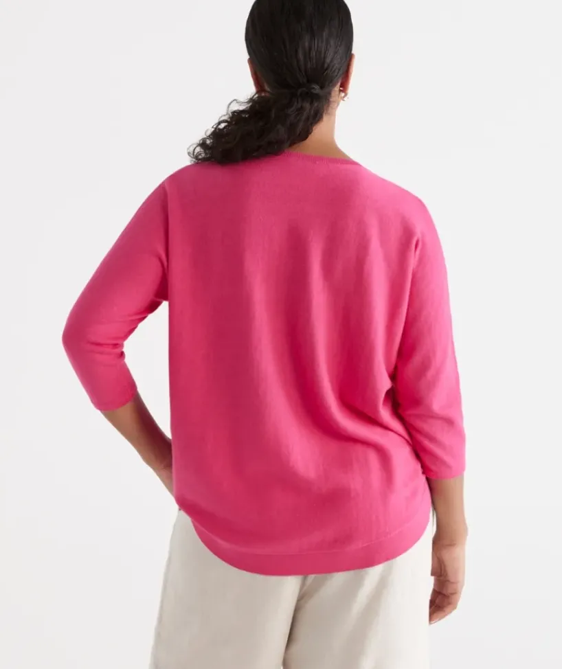 Cotton Curved Hem Pull Over<Sussan Outlet