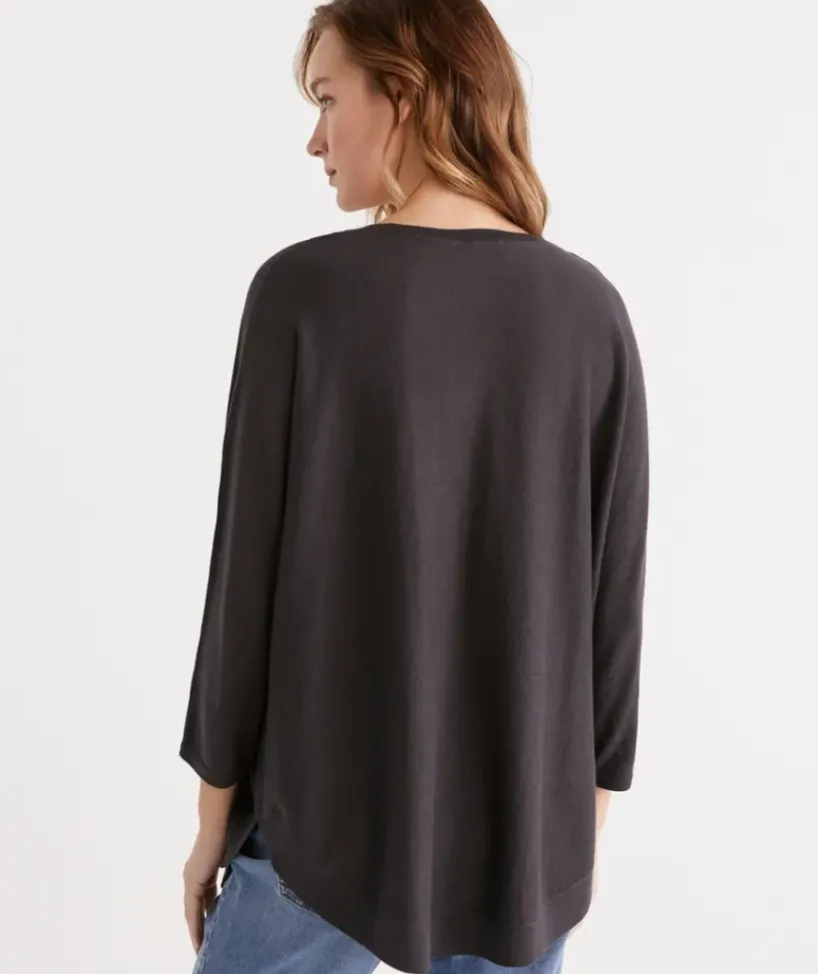 Cotton Curved Hem Pull Over<Sussan Sale