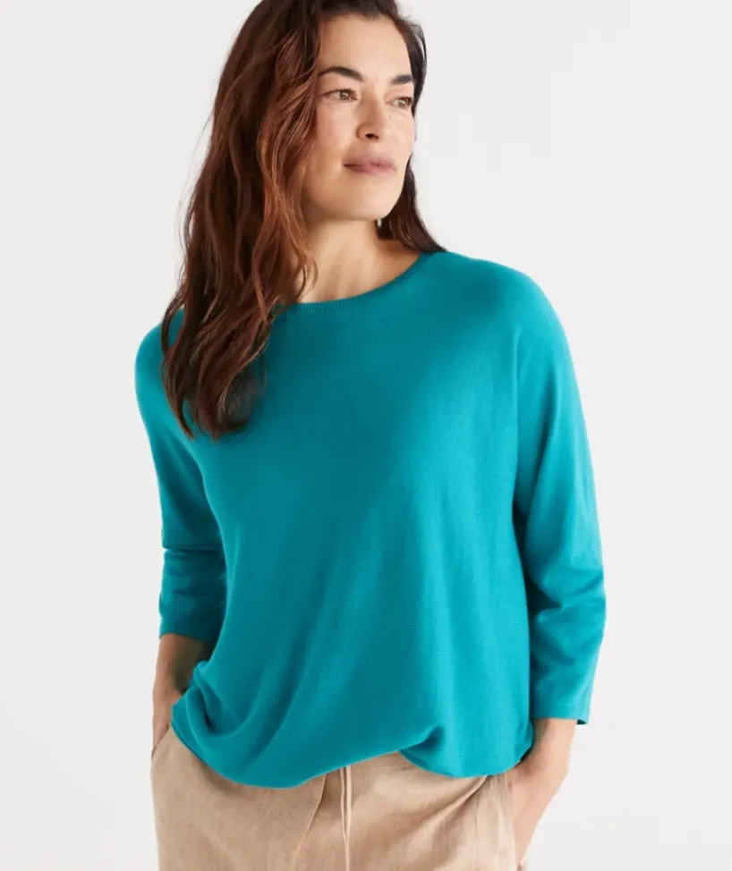 Cotton Curved Hem Pull Over<Sussan Sale