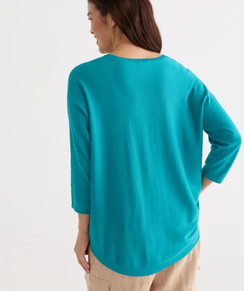 Cotton Curved Hem Pull Over<Sussan Outlet