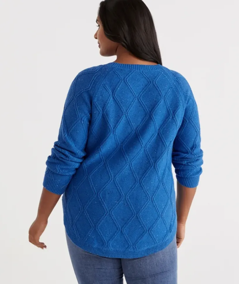 Cotton Nep Cable Pullover<Sussan Clearance