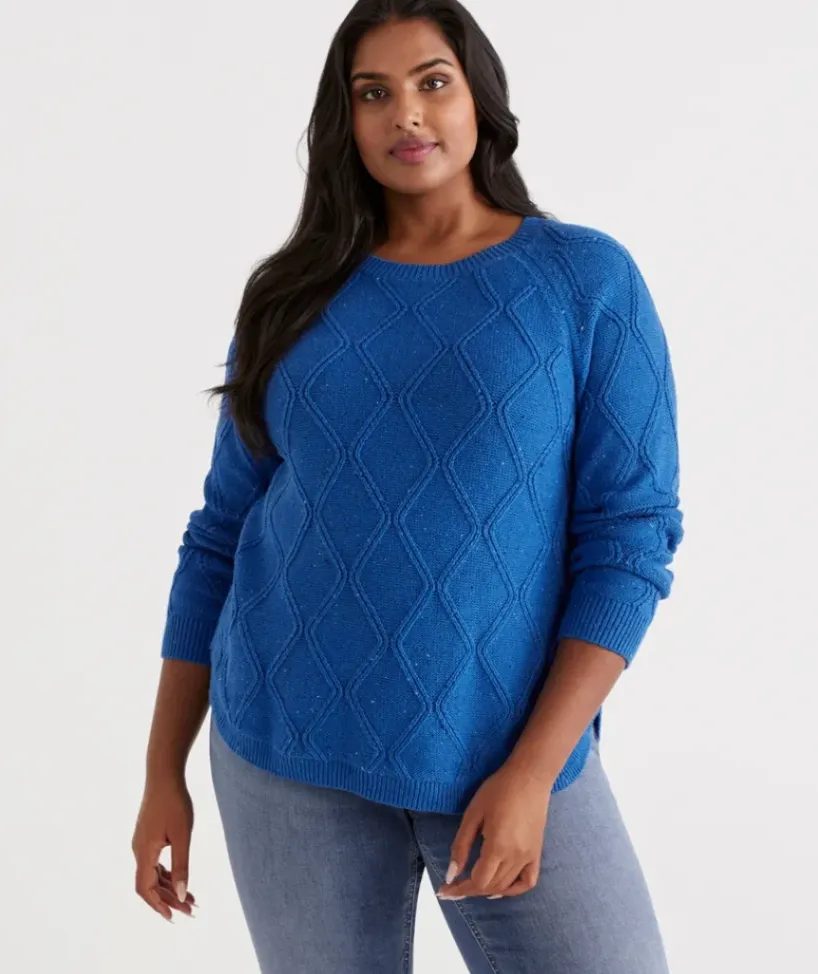 Cotton Nep Cable Pullover<Sussan Clearance