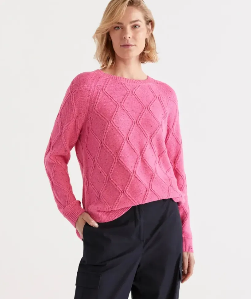Cotton Nep Cable Pullover<Sussan Clearance