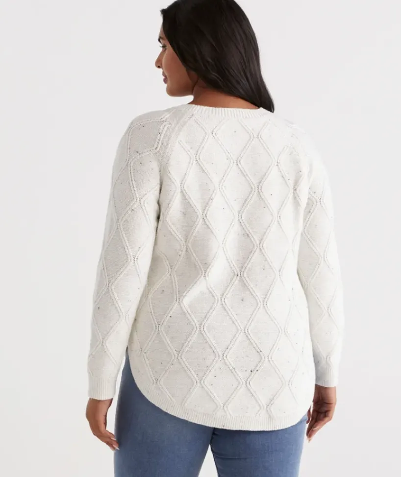 Cotton Nep Cable Pullover<Sussan Clearance