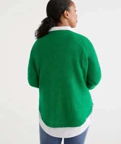 Cotton Nep Herringbone Jumper<Sussan Clearance