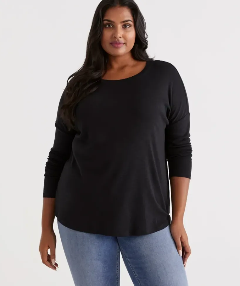 Crew Drop Shoulder Top<Sussan Online