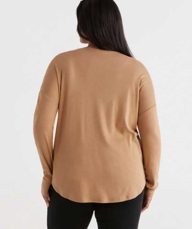 Crew Drop Shoulder Top<Sussan Online