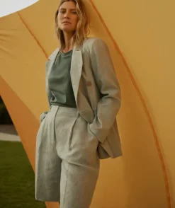 Double Breasted Linen Blazer<Sussan Clearance