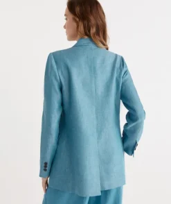 Double Breasted Linen Blazer<Sussan Outlet
