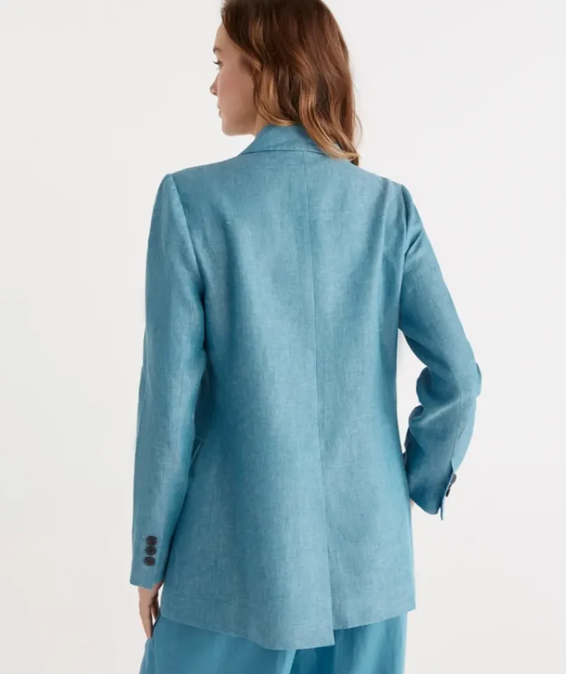 Double Breasted Linen Blazer<Sussan Outlet