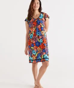 Floral Flutter Sleeve Nightie<Sussan Discount