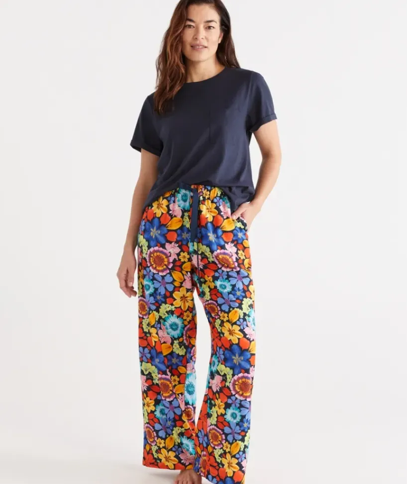 Floral Print Wide Leg Pyjama Pant<Sussan Online