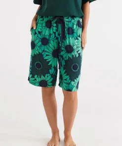 Green Floral Bermuda Shorts<Sussan Sale