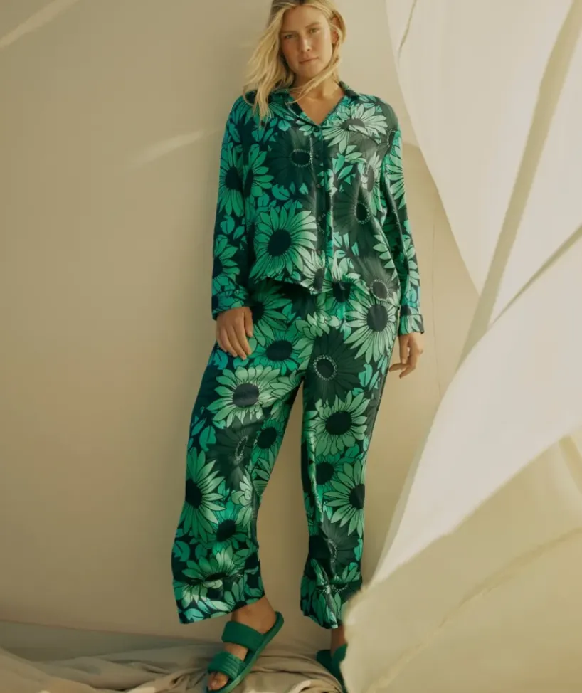Green Floral Pyjama Set<Sussan