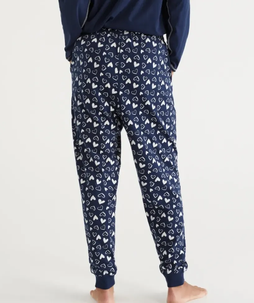 Heart Print Australian Cotton Knit Pyjama Pant<Sussan Hot