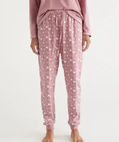 Heart Print Australian Cotton Knit Pyjama Pant<Sussan Hot