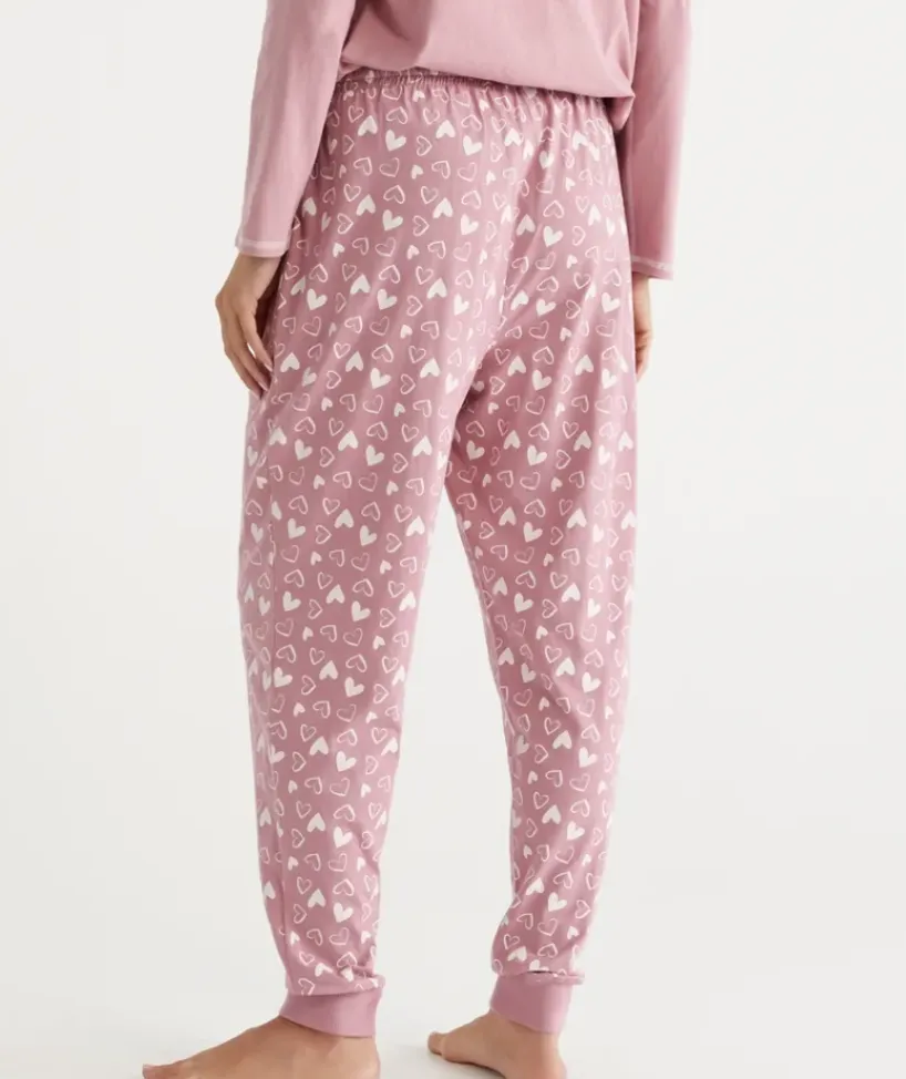 Heart Print Australian Cotton Knit Pyjama Pant<Sussan Hot