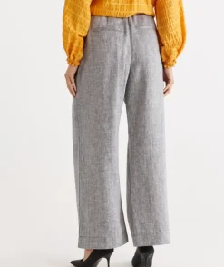 Herringbone Linen Pant<Sussan Discount