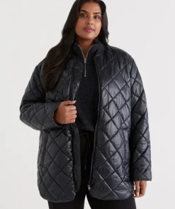 High Shine Quilted Jacket<Sussan Hot