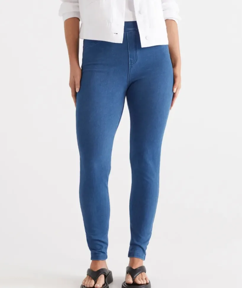 Knit Denim Legging<Sussan Best