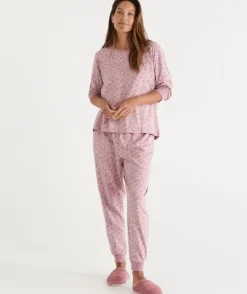 Leaf Print Australian Cotton Pyjama Set<Sussan Clearance