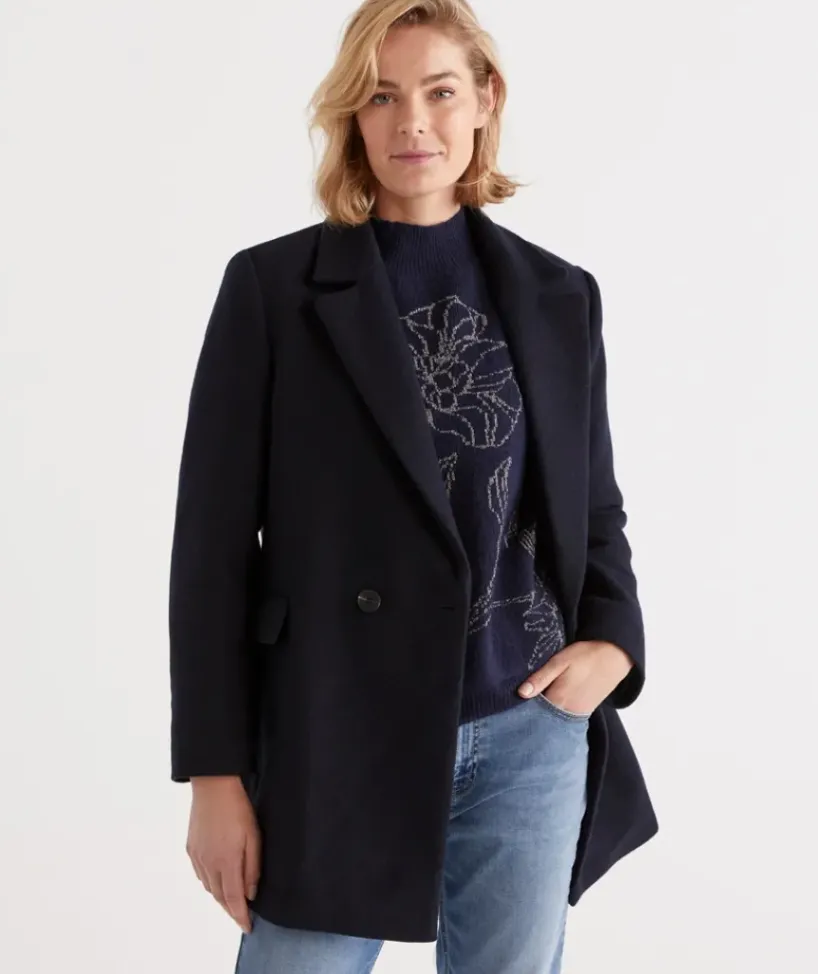Linear Floral Metallic Pullover<Sussan Outlet