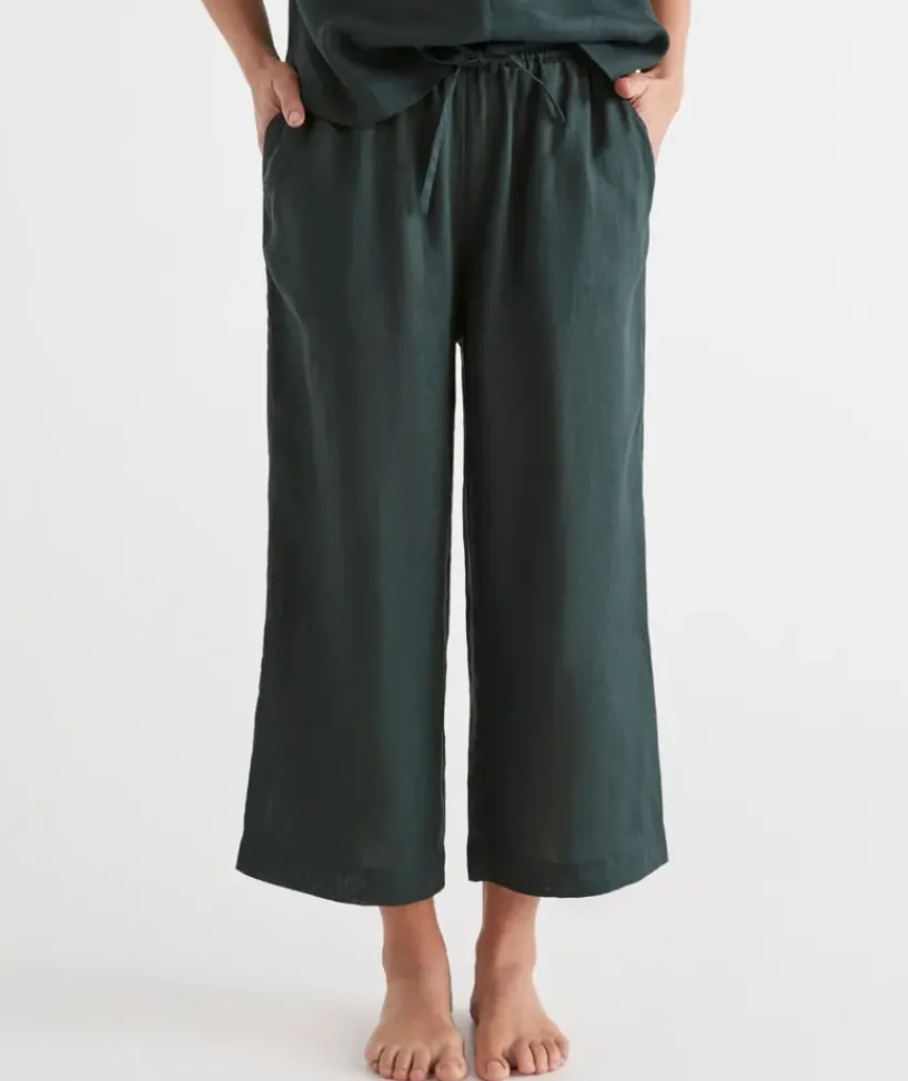 Linen ¾ Wide Leg Lounge Pant<Sussan Sale