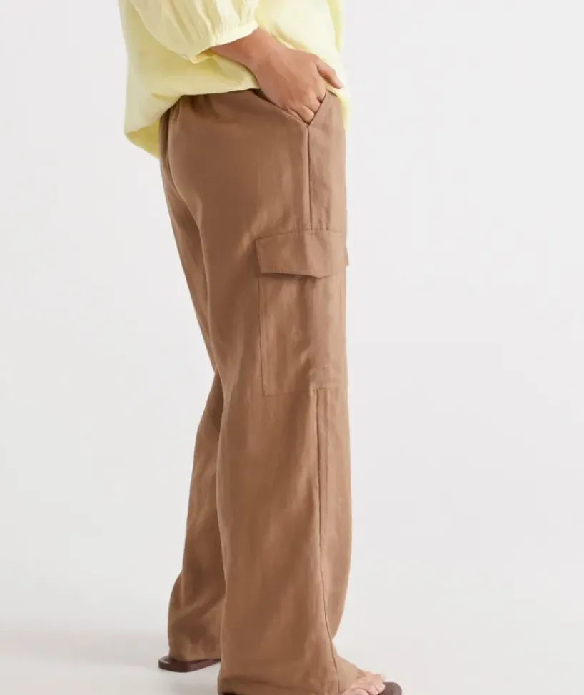 Linen Cargo Pant<Sussan